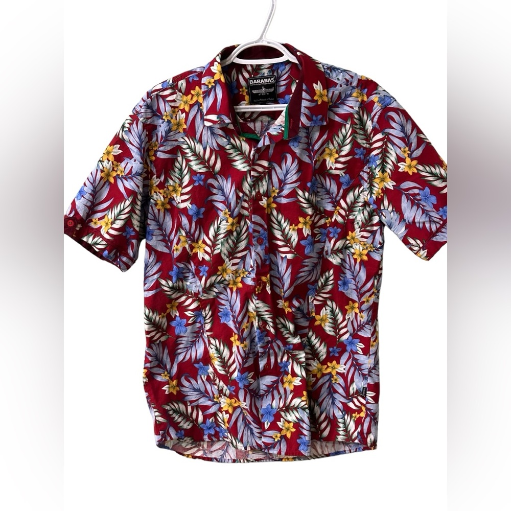 💚Men’s tropical button down shirt